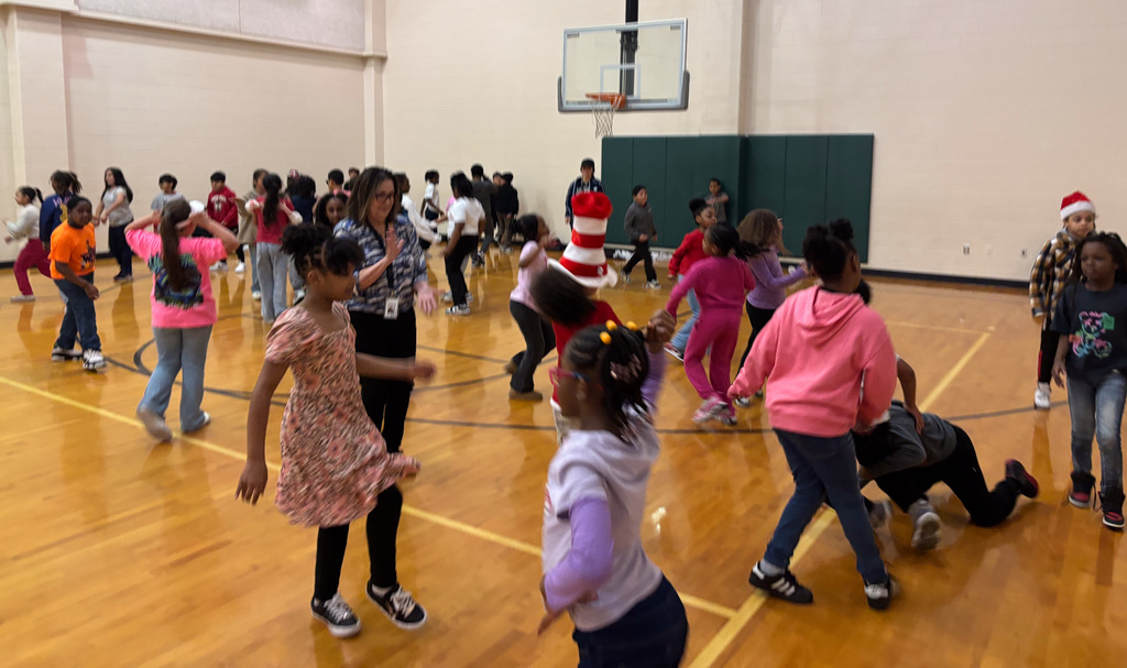 students playing in the gym