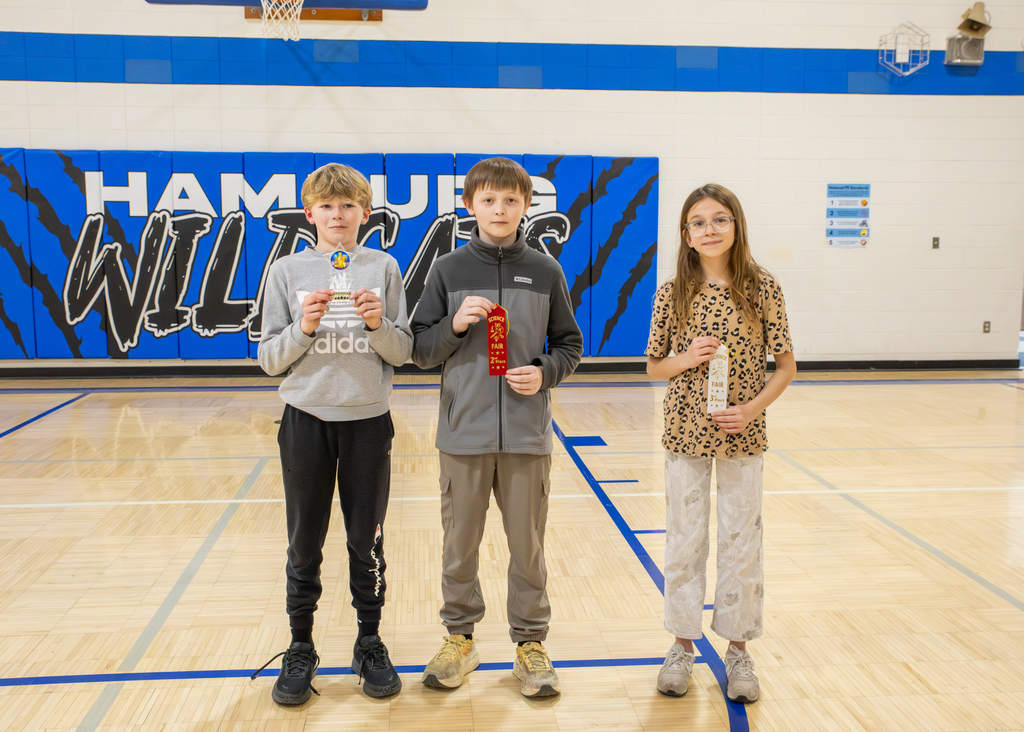 5th grade science fair winners (Jax Lewis, Easton Reafleng, Nora O'barsky)