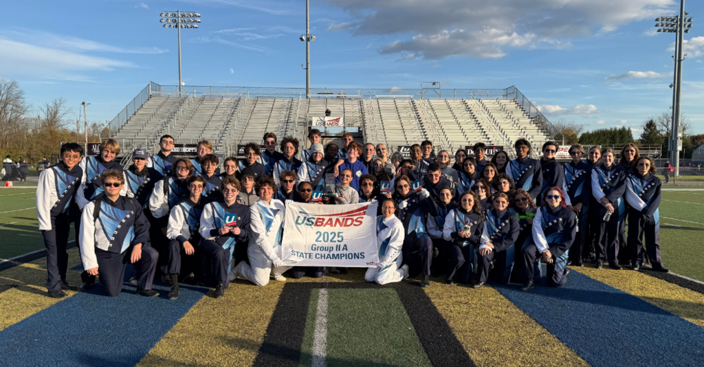 marching band after they won state champions