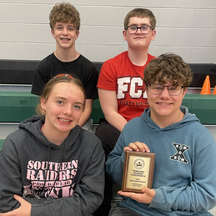 Picture of the A Team with their 2nd place plaque