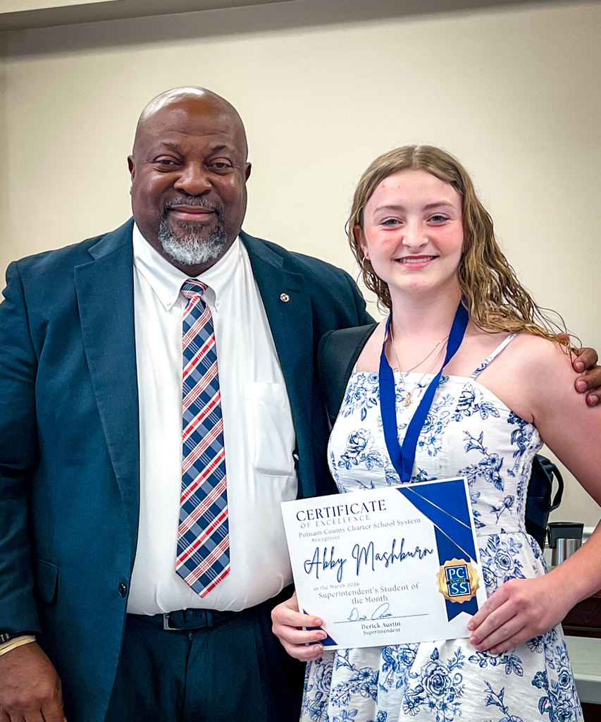 PCMS' March Superintendent Student of the Month, Abby Mashburn!