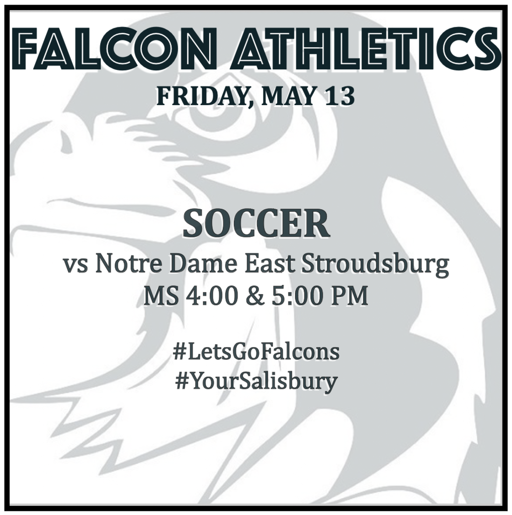 MS SOCCER - home vs Notre Dame ES - 4:00 and 5:00 PM. 