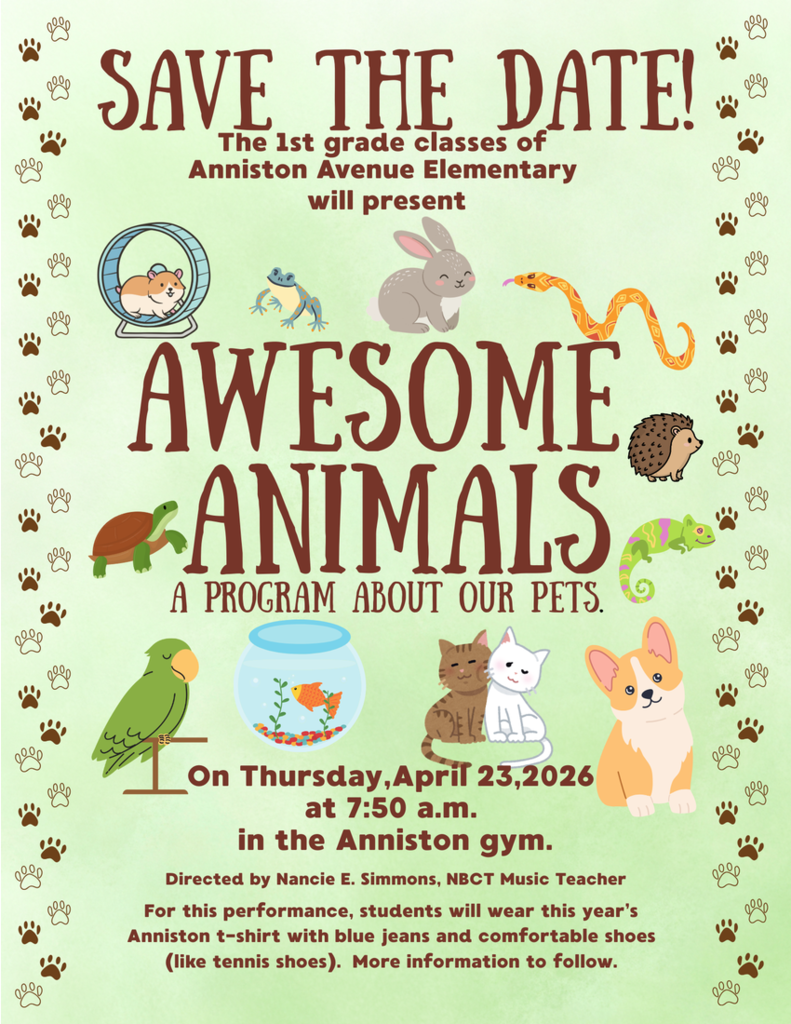 1st Grade Program Save the Date