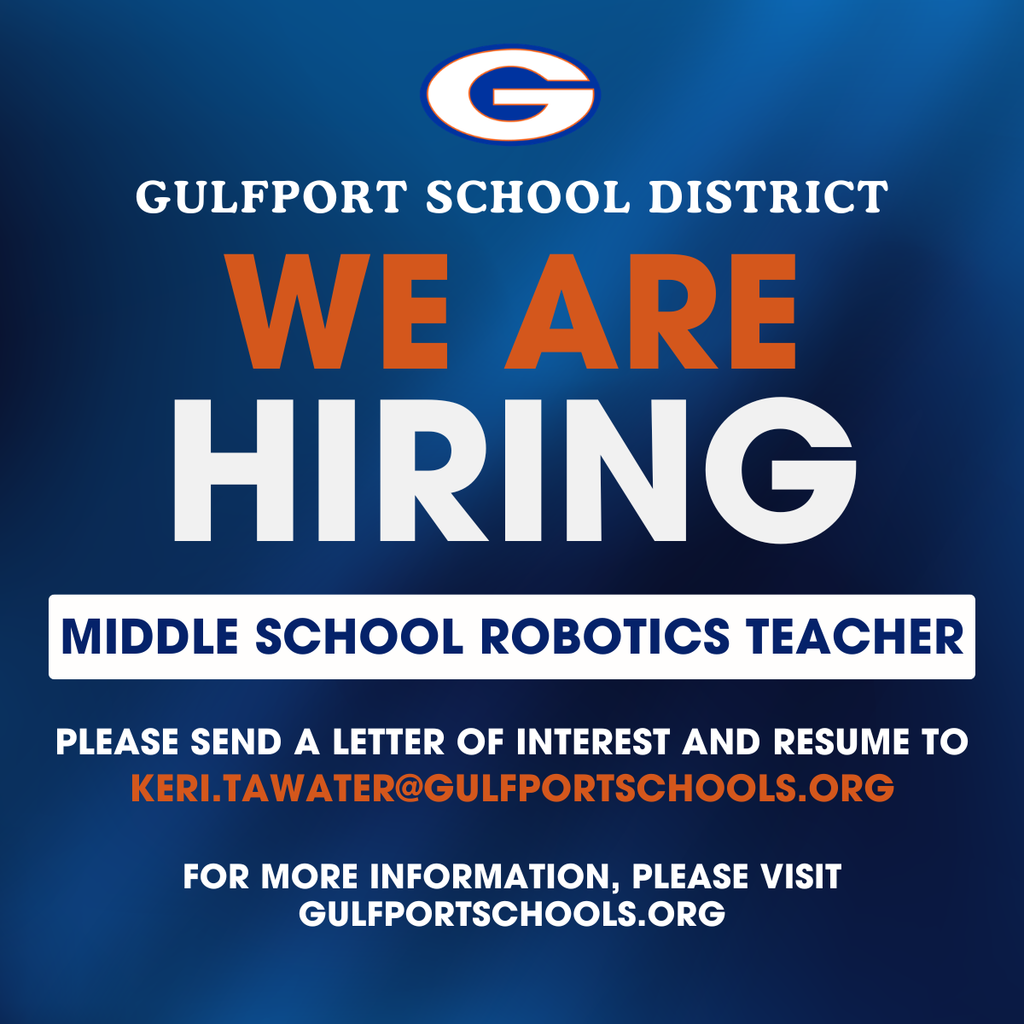 Now Hiring Middle School Robotics Teacher