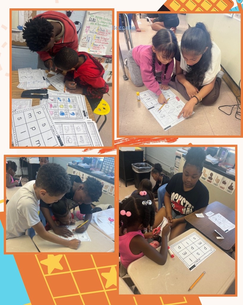 Fifth Grade and Kindergarten Buddies at Pass Road Elementary