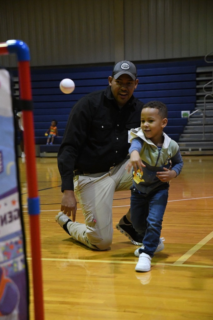 father and son playing baseball activities