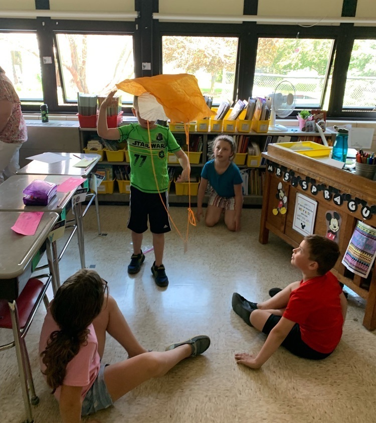 kids with parachutes