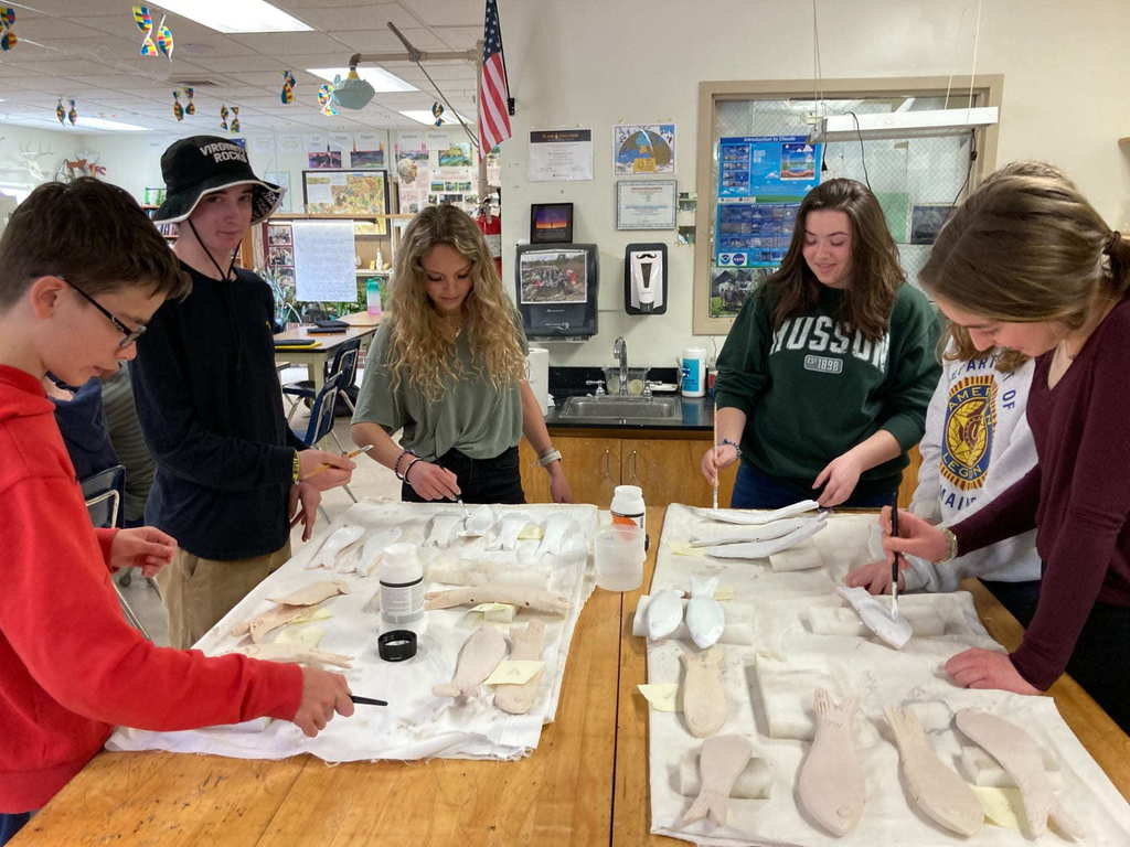 Sealing clay alewives with paint