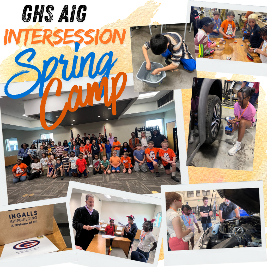Collage of GHS AIG camp photos.
