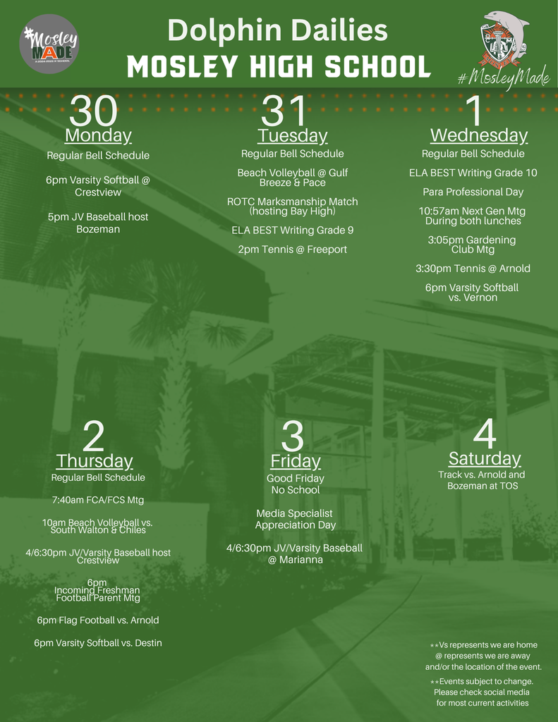 Happening this week....