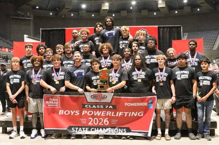 admiral powerlifting team 7A state champions