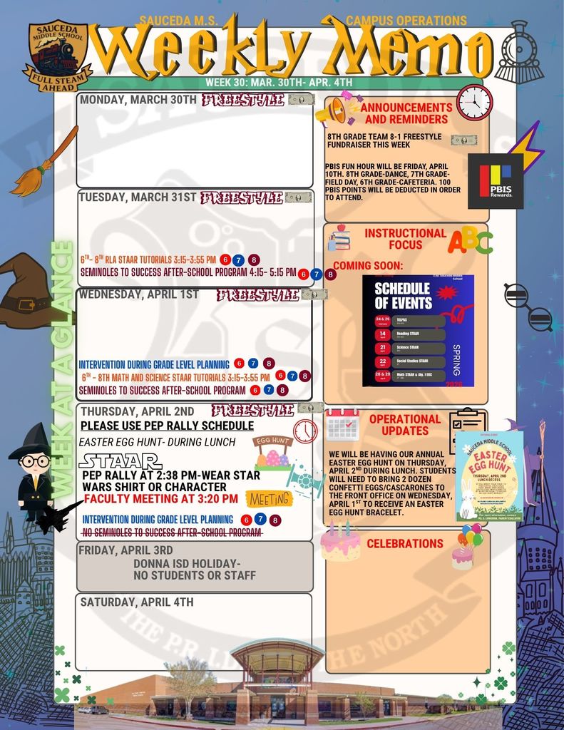 Satff Weekly Memo 