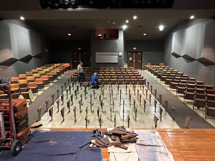 Removal of seats has begun