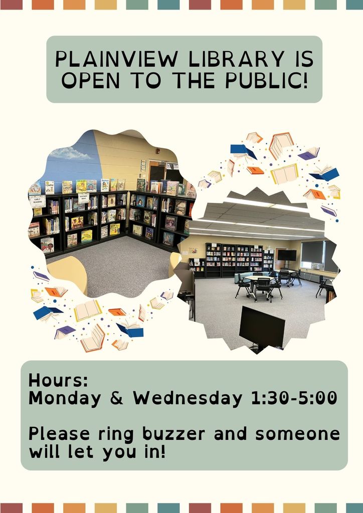 Plainview Library is Open to the Public