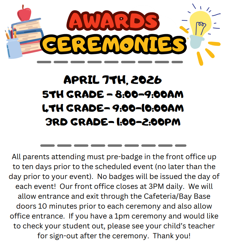 Awards Ceremony Reminder