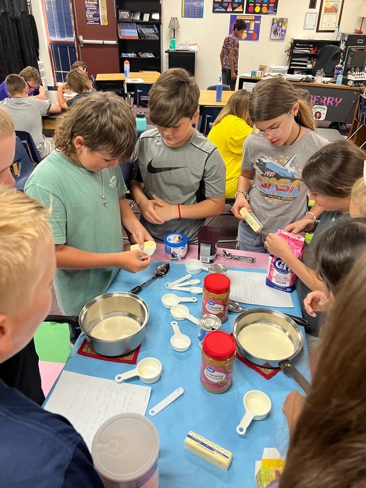 Collins students practice math while making cookies