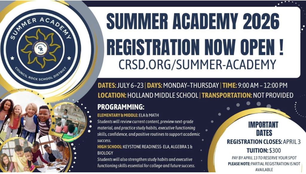 Summer Academy Flyer Information