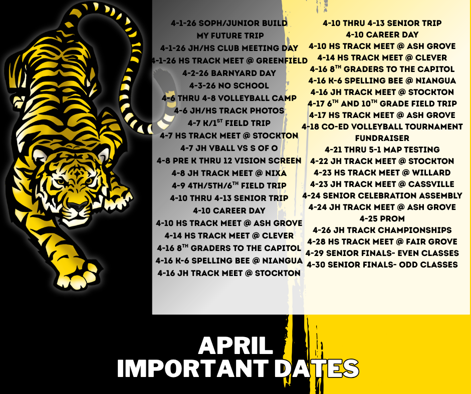 April Important Dates