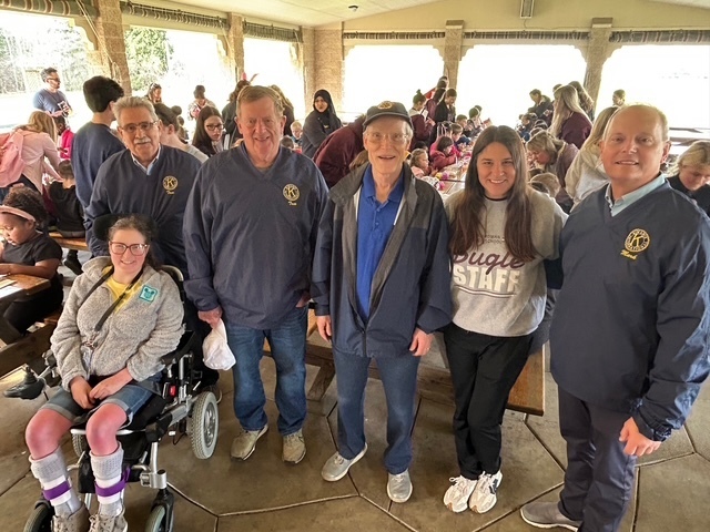 Kiwanis members and Key Club Advisor Mrs. Safarek