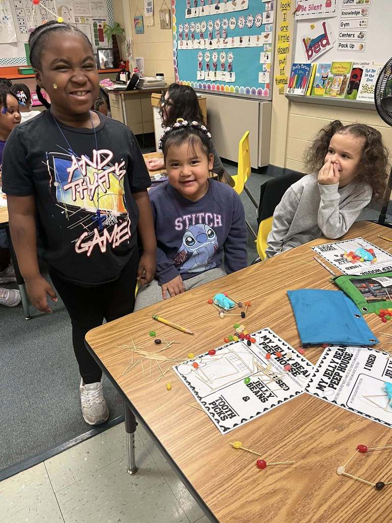 Students posing in class. 