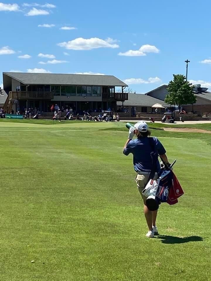 Sam Bahr at the state golf tournament.