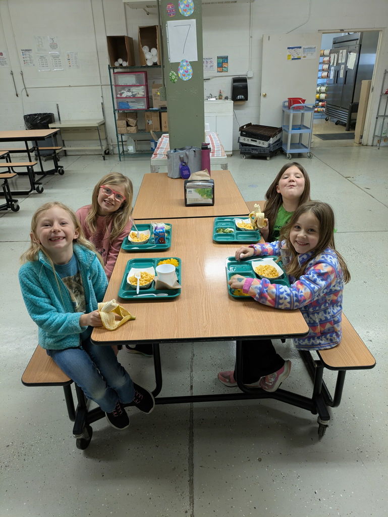 Students at special lunchroom table