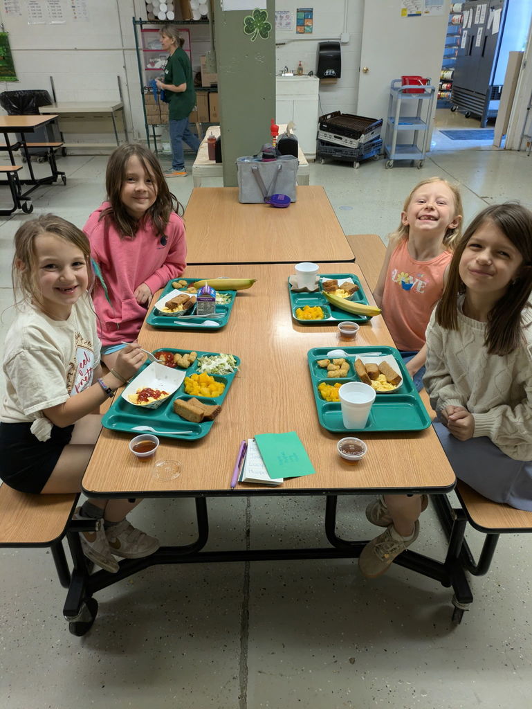 Students at special lunchroom table