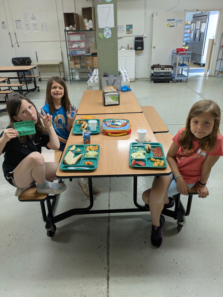 Students at special lunchroom table