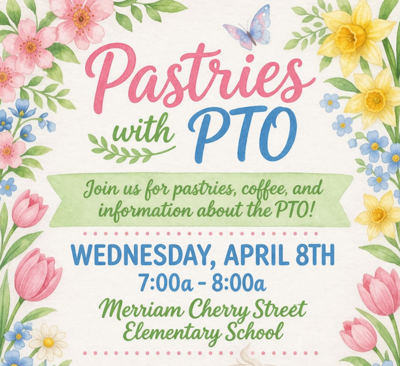 Pastries with PTO flyer