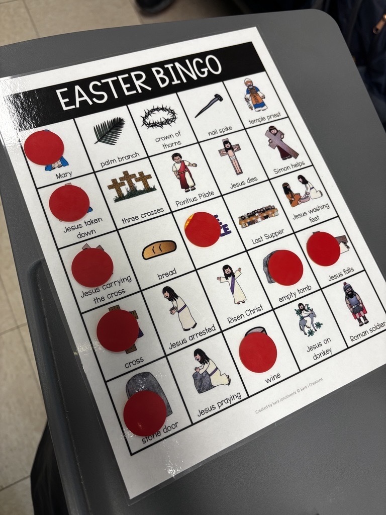 Easter bingo playing card