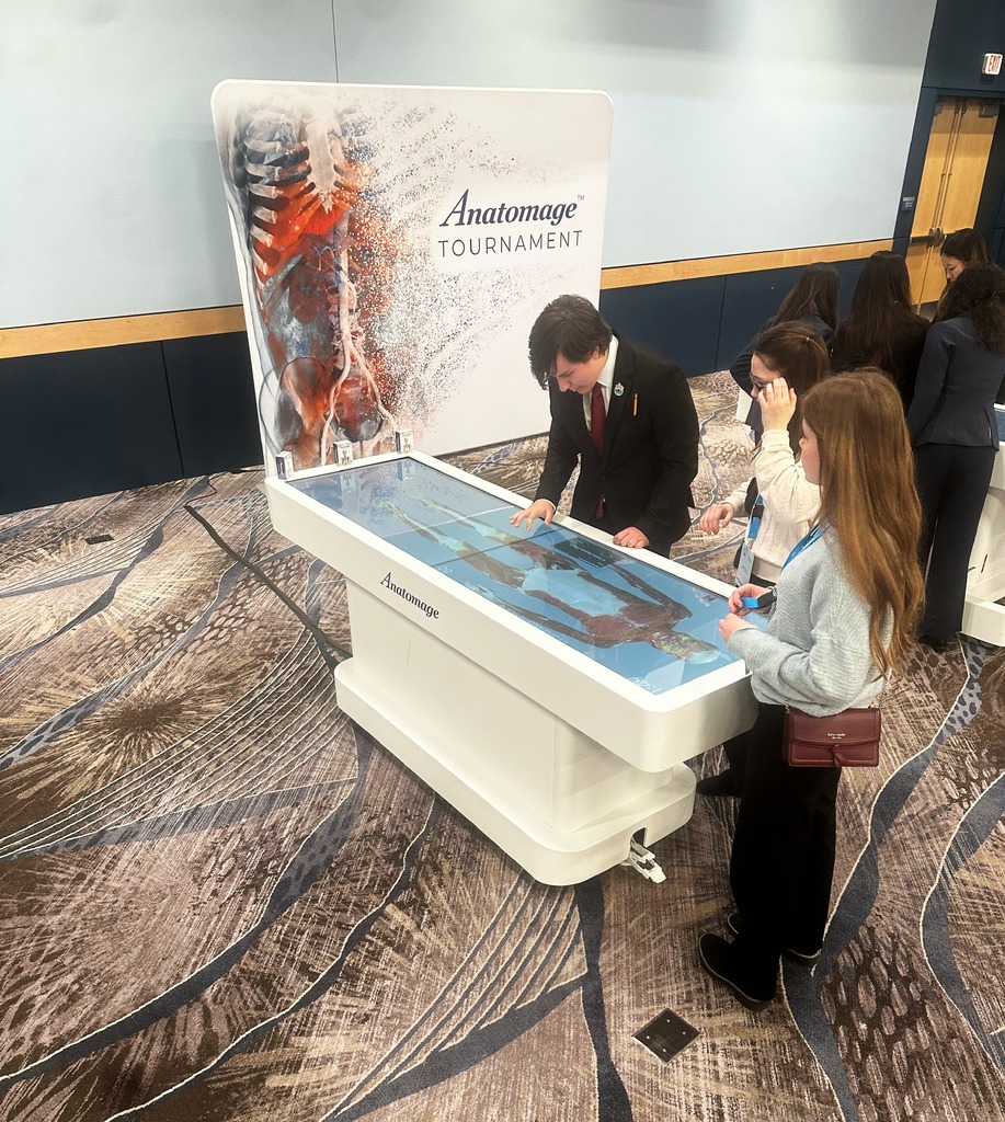 Three Chimacum students observe anatomy labs at the HOSA conference.