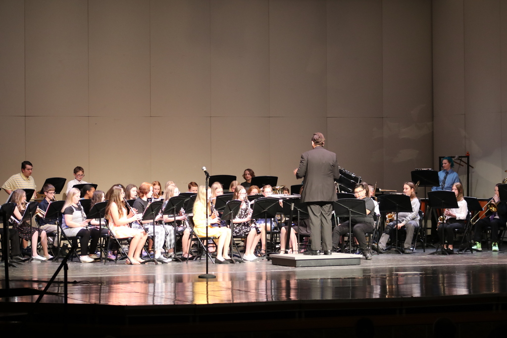 TMS 6th grade band performing at their spring concert.