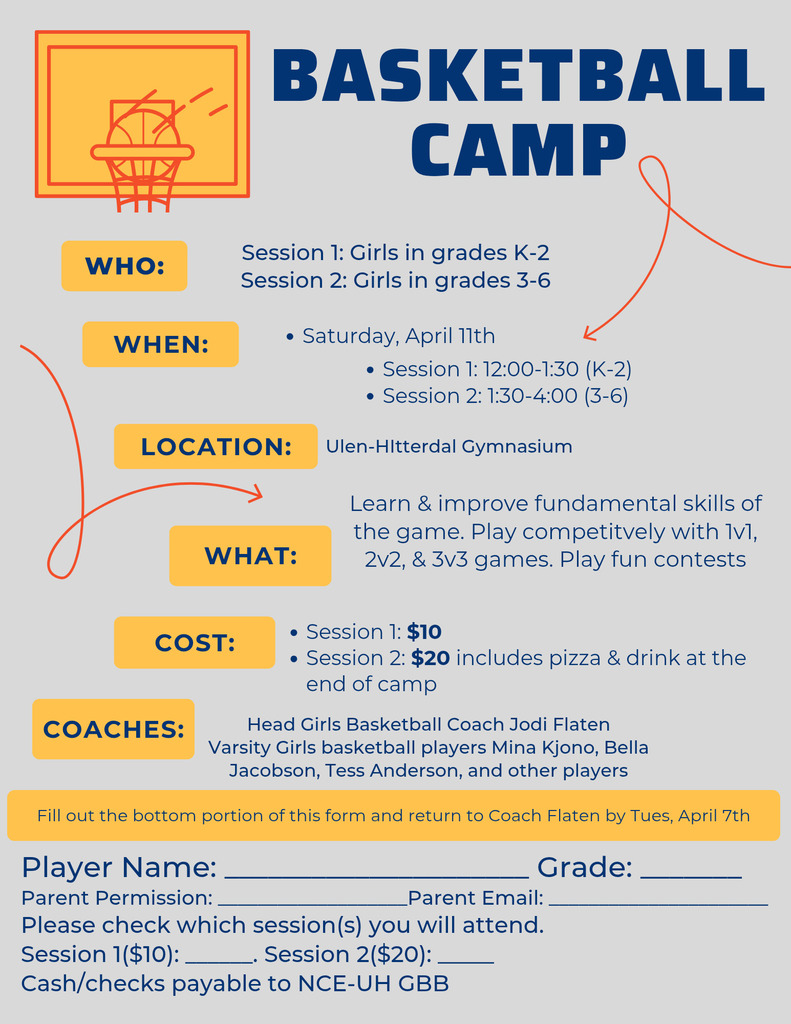 NCE-UH K-6 Girls Bball Camp