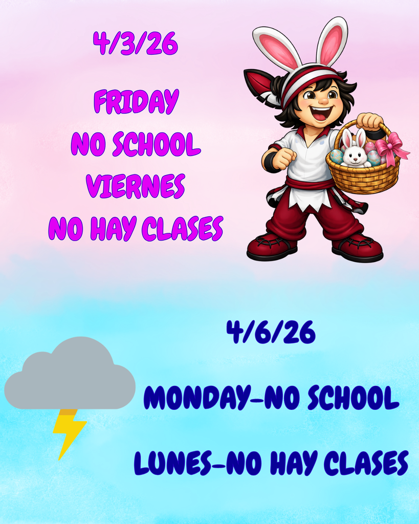 No school flyer pink and blue