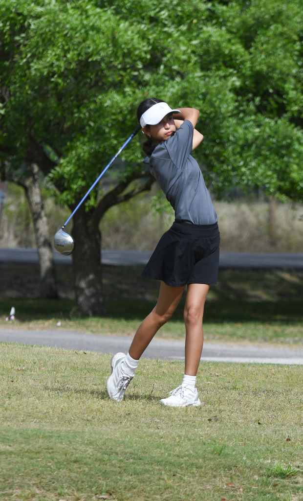 Abril taking a swing at golf
