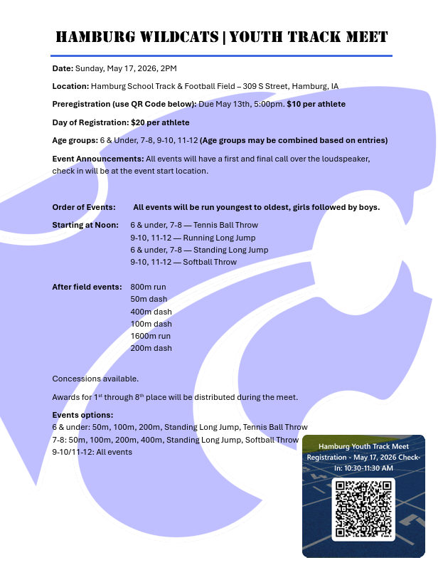 youth track meet flier