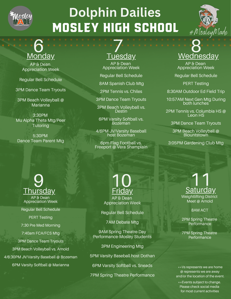 Happening this week....