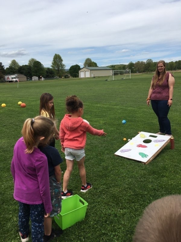 Title 1 beanbag toss