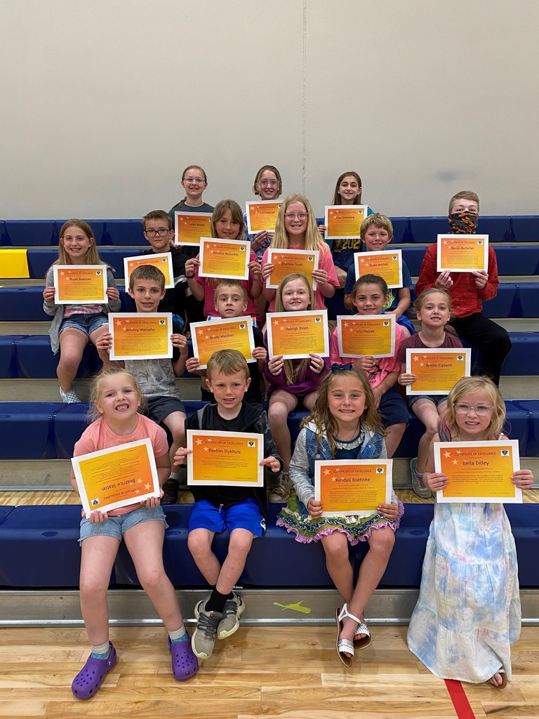 Venture Elementary TRACK award winners 