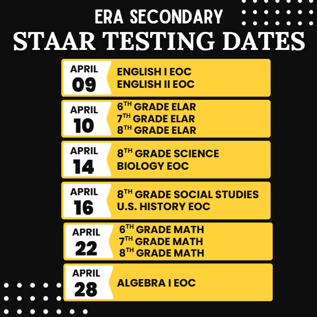 2026 Secondary EOC Dates