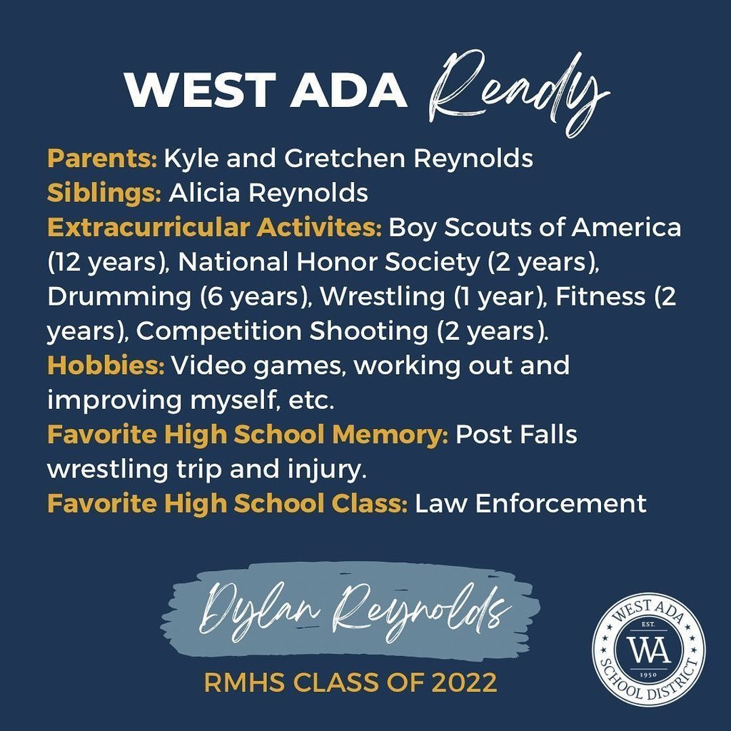 west ada ready dylan reynolds