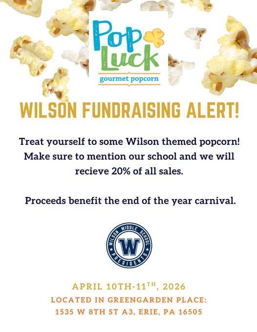 Pop Luck Wilson Fundraiser flyer.