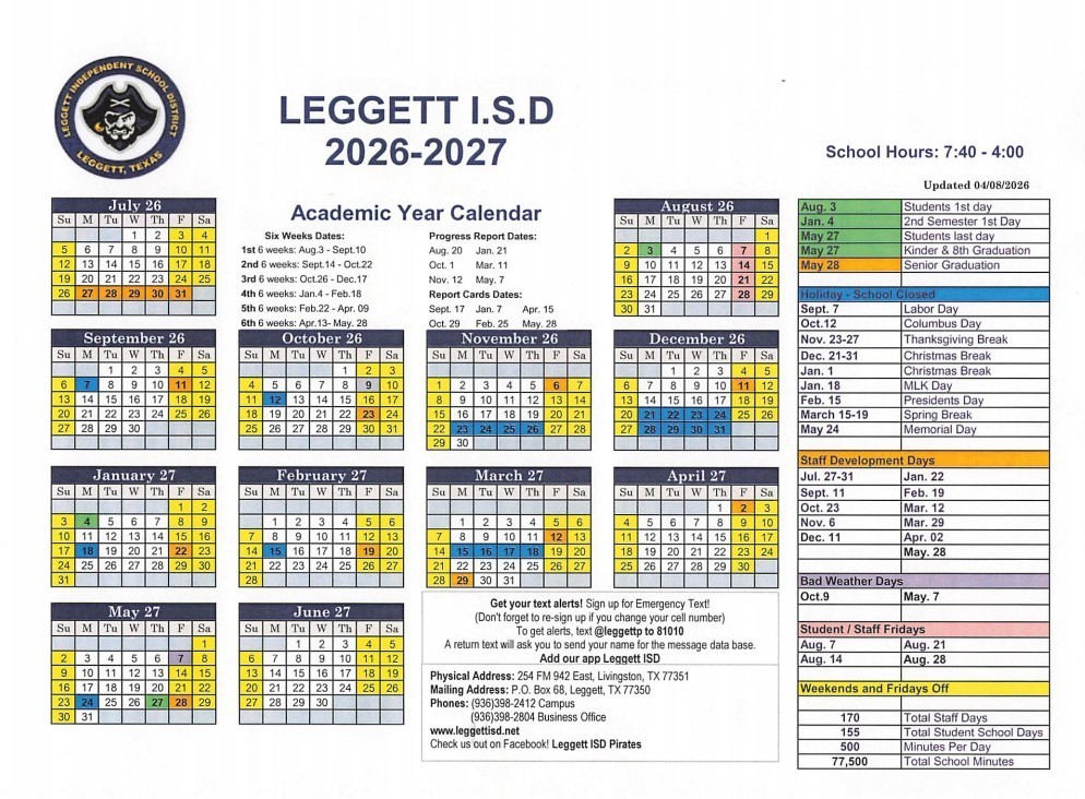 26-27 Academic Calendar