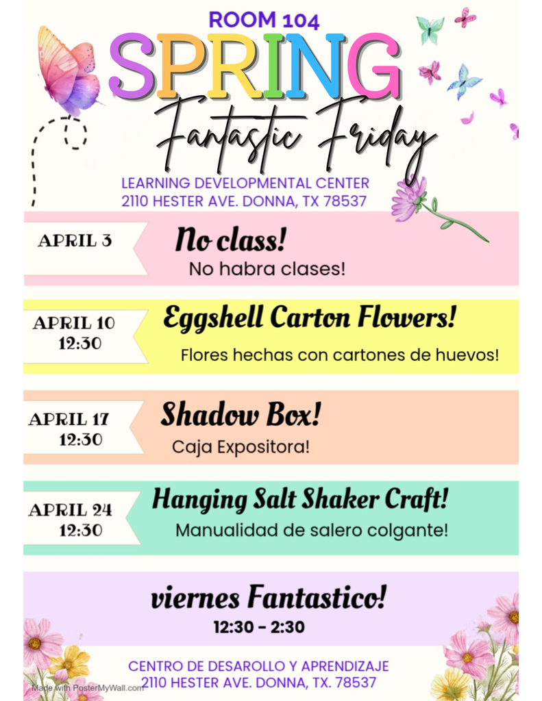 Parent Center Flyer for April 2026