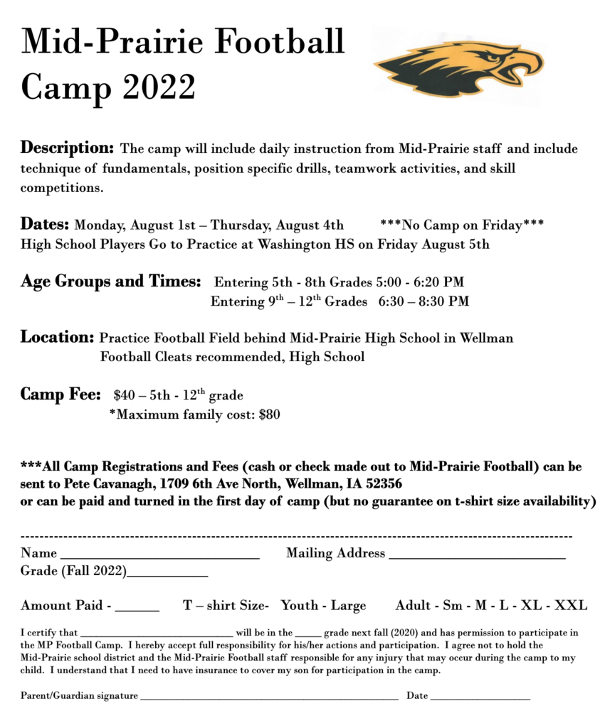 football camp flyer