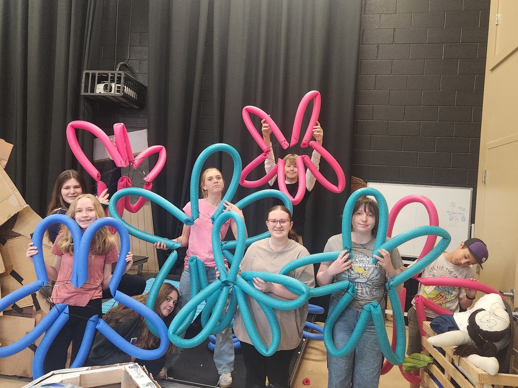 Tech crew making flowers from sea noodles