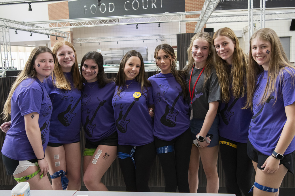 A group of students posing for the camera