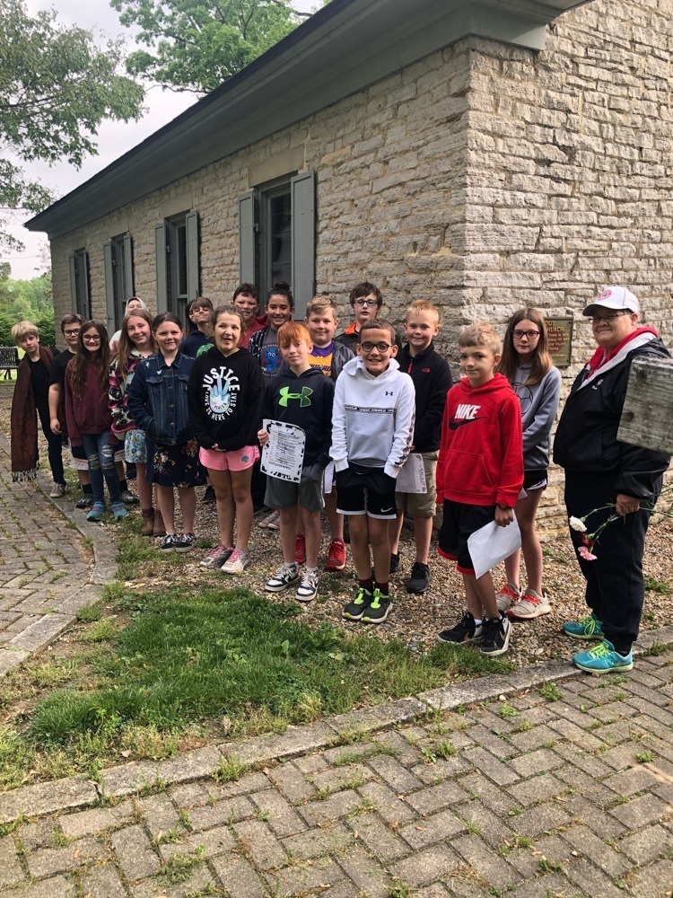 students in cemetery