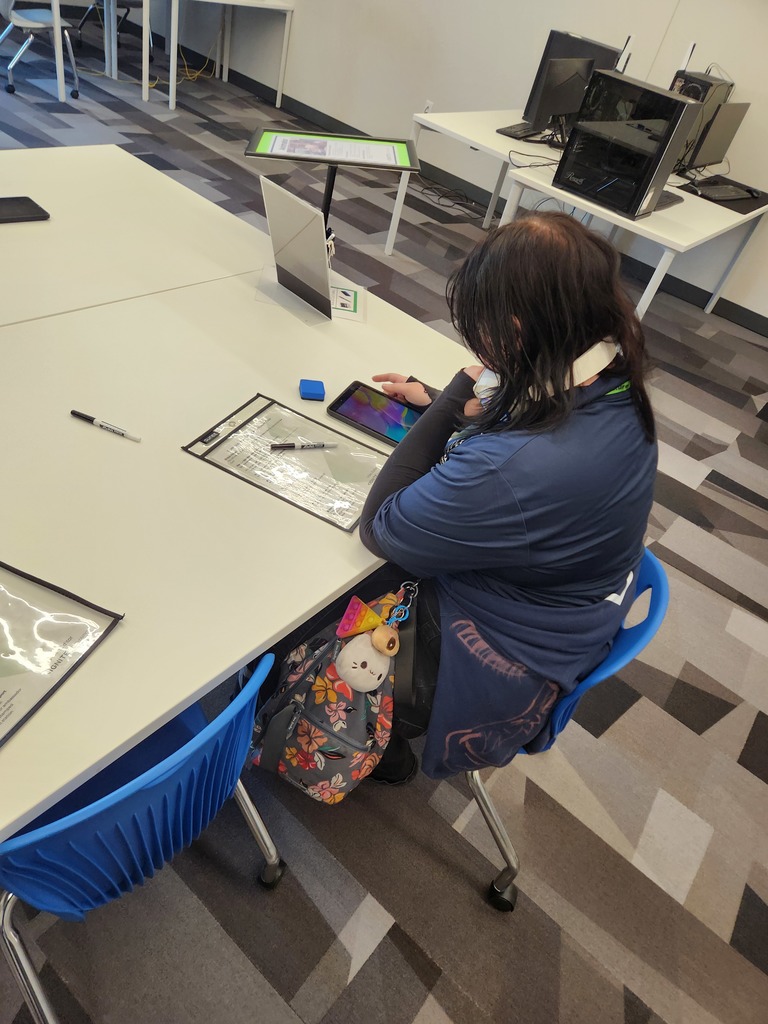 1 JAG Student working on a task from the career exploration activity