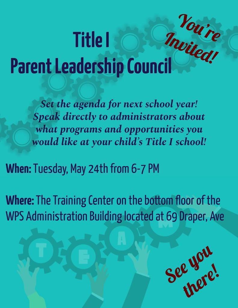 flyer title i parent leadership council 